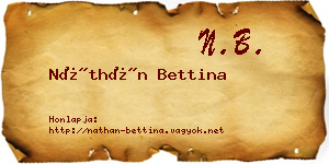 Náthán Bettina névjegykártya