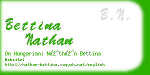 bettina nathan business card